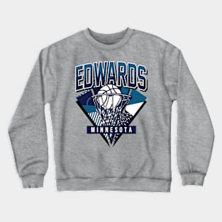 Edwards Retro Minnesota Basketball Throwback Crewneck Sweatshirt